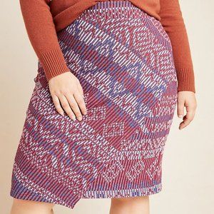 Anthropologie Maeve Carolina Knit Pencil Skirt- 2X